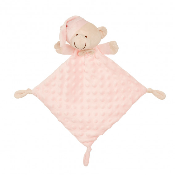 Βρεφική κουβέρτα 80 x 100 cm με απαλό αρκουδάκι, ροζ Inter Baby 370239 5