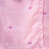Ροζ μπουρνούζι με στάμπα καρδιές για παιδιά 8-10 ετών Aglika 371174 2