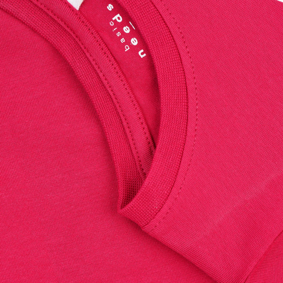 Οργανική βαμβακερή μπλούζα με εκτύπωση Awesome, σκούρο ροζ Name it 371211 3