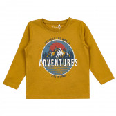 NAME IT καφέ μπλουζάκι από οργανικό βαμβακερό με στάμπα 'Adventures' για αγόρια Name it 371225 