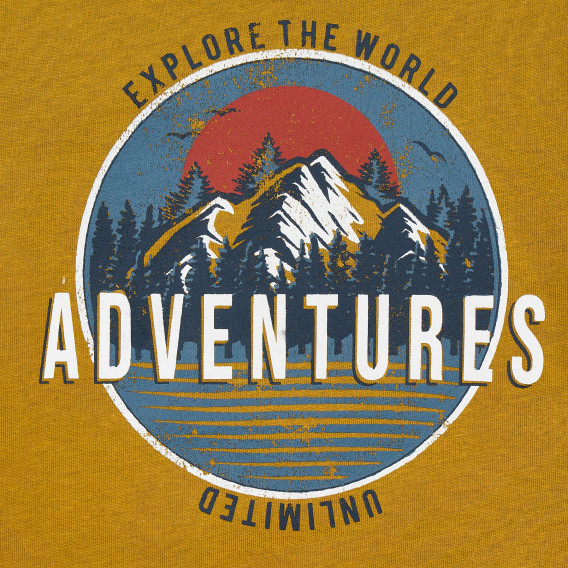 NAME IT καφέ μπλουζάκι από οργανικό βαμβακερό με στάμπα 'Adventures' για αγόρια Name it 371226 2
