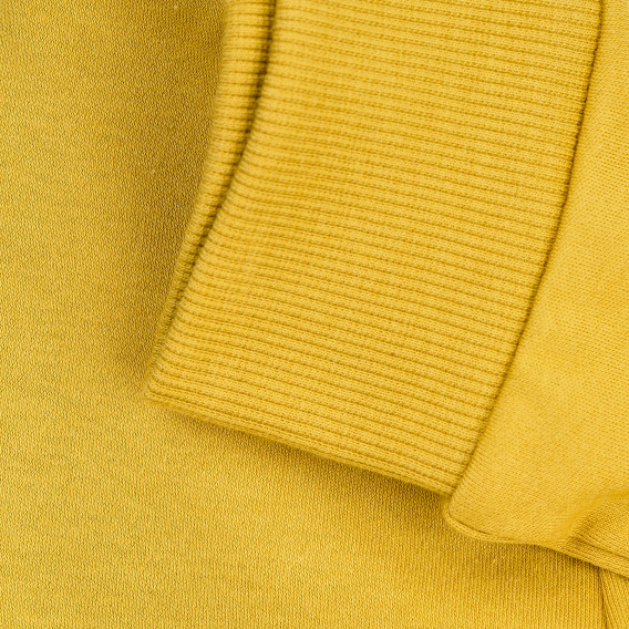 Βαμβακερό κίτρινο βρεφικό παντελόνι με κλειστό πόδι και κέντημα Pinokio 371241 4