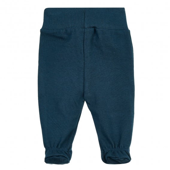 Βαμβακερό παντελόνι με κλειστό πόδι και απλικέ, μπλε Pinokio 371250 5