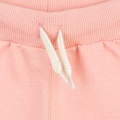 Βαμβακερό παντελόνι με ραμμένη απλικέ καρδιά για μωρό, ροζ Pinokio 371260 3