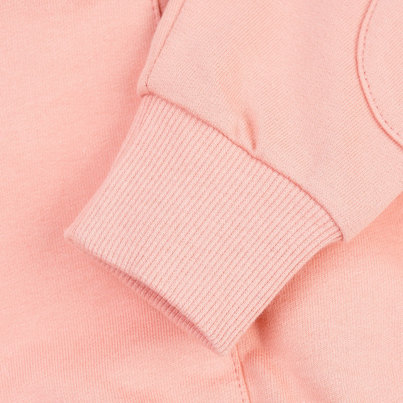 Βαμβακερό παντελόνι με ραμμένη απλικέ καρδιά για μωρό, ροζ Pinokio 371261 4