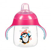 Κύπελλο με μαλακή άκρη και λαβές Penguin, 12+ μηνών, 260 ml, ροζ Philips AVENT 371438 