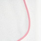 Βρεφική πετσέτα μπάνιου STICH, 100 x 100 cm, λευκή και ροζ Inter Baby 371476 2