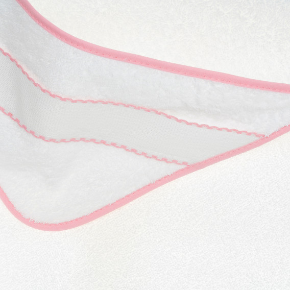 Βρεφική πετσέτα μπάνιου STICH, 100 x 100 cm, λευκή και ροζ Inter Baby 371477 3