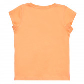 Μπλουζάκι με γραφική εκτύπωση πορτοκαλί για κορίτσια Name it 371488 4