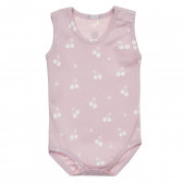 Βαμβακερό κορμάκι με τύπωμα με κεράσια για μωρό, ροζ Pinokio 371579 1