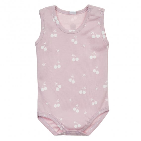 Βαμβακερό κορμάκι με τύπωμα με κεράσια για μωρό, ροζ Pinokio 371579 1