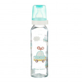 Γυάλινο μπουκάλι με πιπίλα ταχείας ροής για μωρό 1+ ετών, 240 ml.  Canpol 371876 2