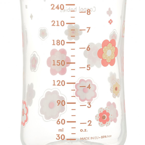 Μπουκάλι Πολυπροπυλενίου με Πιπίλα Σιλικόνης Μέτρια Ροή 3-6 Μήνες με Εικόνα Λουλούδι, 240 ml Canpol 371903 5