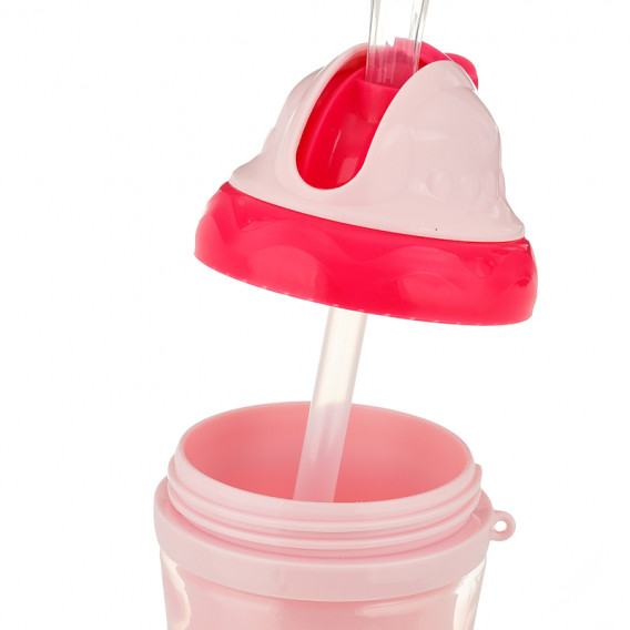 Κύπελλο πολυπροπυλενίου χωρίς διαρροή, Flamingo, 260 ml., 12+ μήνες, ροζ Canpol 371989 5