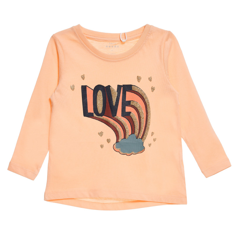 NAME IT ροζ βαμβακερό μπλουζάκι 'Love', για κορίτσια  372013