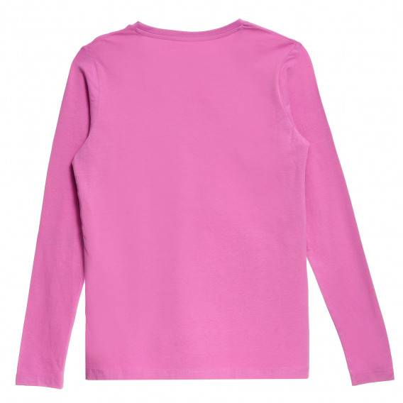 NAME IT ροζ βαμβακερό μπλουζάκι με στάμπα Weekend,  για κορίτσια Name it 372020 4