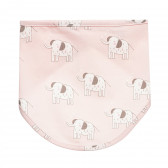 Βαμβακερή μπαντάνα με μωρά ελέφαντες, ροζ Pinokio 372025 2
