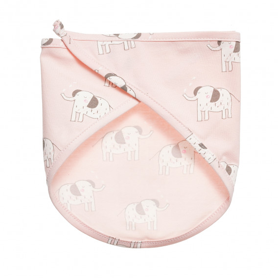 Βαμβακερή μπαντάνα με μωρά ελέφαντες, ροζ Pinokio 372028 5