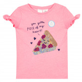 Μπλουζάκι με μια μεταβαλλόμενη εικόνα - Πίτσα, ροζ Carter's 372608 1