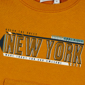 Φούτερ από οργανικό βαμβάκι με την επιγραφή New York, πορτοκαλί Name it 372663 2