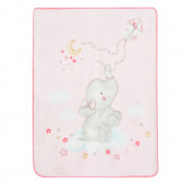 Βρεφική κουβέρτα ELEPHANT, 110 x 140 cm, ροζ Inter Baby 372707 2