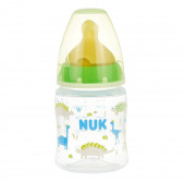 First Choice πράσινο μπουκάλι από πολυπροπυλένιο με πιπίλα μέσης ροής για ηλικία 0-6 μηνών, 150 ml. NUK 372872 