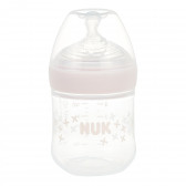 Nature Sense μπουκάλι ροζ χρώματος πολυπροπυλενίου με πιπίλα αργής ροής ηλικίας 0-6 μηνών, 150 ml. NUK 372885 2