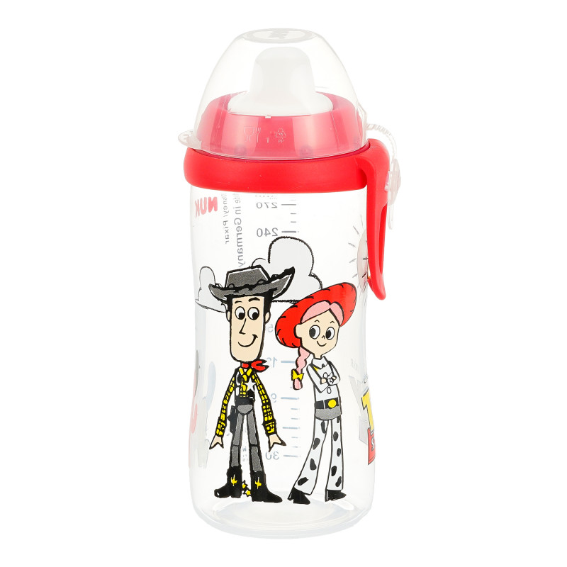 Μπουκάλι χυμού πολυπροπυλενίου Toy Story, με πιπίλα, 12 + μήνες, 300 ml, κόκκινο  372901