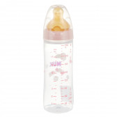 Ροζ μπουκάλι τροφοδοσίας πολυπροπυλενίου, με πιπίλα Μ, για ηλικία 6-18 μηνών, 250 ml NUK 372931 2