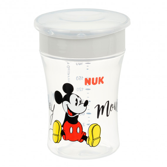 Γκρι Mickey magic μπουκάλι πολυπροπυλενίου, 230 ml. NUK 372989 