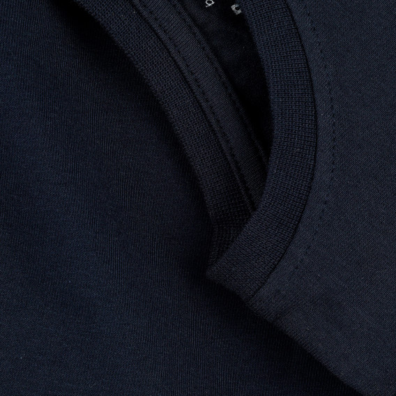 Οργανική βαμβακερή μπλούζα με floral print, σκούρο μπλε Name it 373016 3