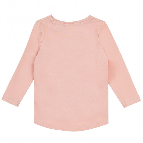 Οργανική βαμβακερή μπλούζα με εκτύπωση, ροζ Name it 373021 4