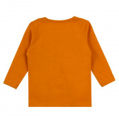 Μπλούζα από οργανικό βαμβάκι με γραφική εκτύπωση, σε πορτοκαλί χρώμα Name it 373025 4