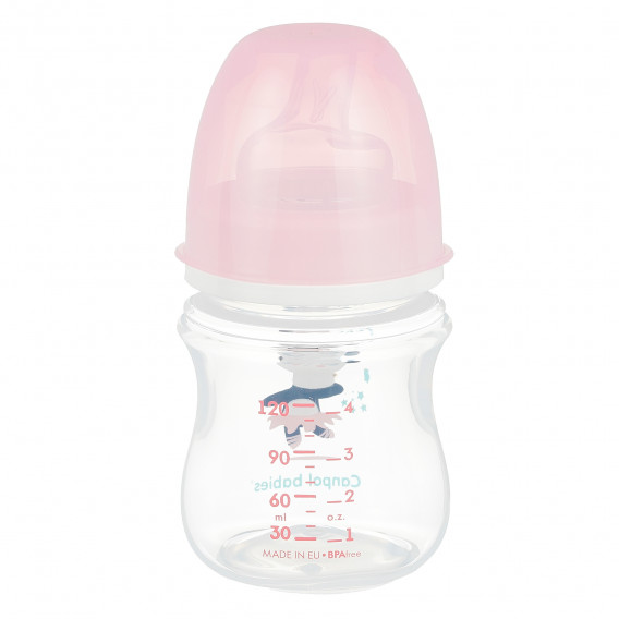 Μπουκάλι πολυπροπυλενίου με θηλή σιλικόνης 3+ μήνες αργής ροής με εικόνα κοριτσάκι, 120 ml Canpol 373107 2