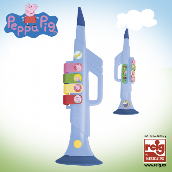 Παιδική τρομπέτα με 4 μουσικές νότες Peppa pig 3735 