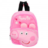 Βελούδινο σακίδιο πλάτης Peppa Pig για κορίτσι, ροζ Peppa pig 373699 