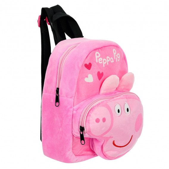 Βελούδινο σακίδιο πλάτης Peppa Pig για κορίτσι, ροζ Peppa pig 373701 3