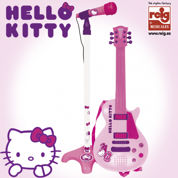 Ηλεκτρονική κιθάρα με σετ μικροφώνου Hello Kitty 3743 