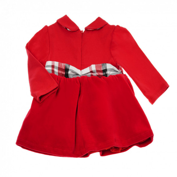 Μακρυμάνικο βαμβακερό φόρεμα με κορδέλα για μωρό Chicco 37471 2