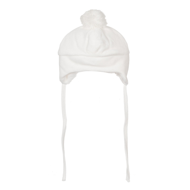 Καπέλο με φούντα για ένα μωρό, λευκό  376333