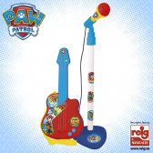 Παιδική κιθάρα και μικρόφωνο, σε μπλε-κόκκινο χρώμα Paw patrol 3796 
