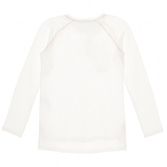 Βαμβακερή μπλούζα με μακριά μανίκια για λευκό αγόρι Esprit 380135 4