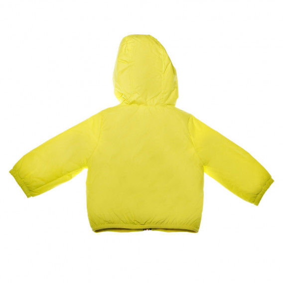 Κίτρινο μπουφάν με κουκούλα και με αφράτη επένδυση για μωρό Chicco 38121 2