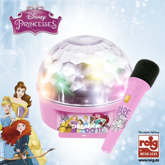 Παιδικό μικρόφωνο με μπάλα disco Disney Princess 3834 
