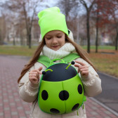 Παιδικό σακίδιο σε πράσινο χρώμα, με σχήμα πασχαλίτσας Supercute 383853 7