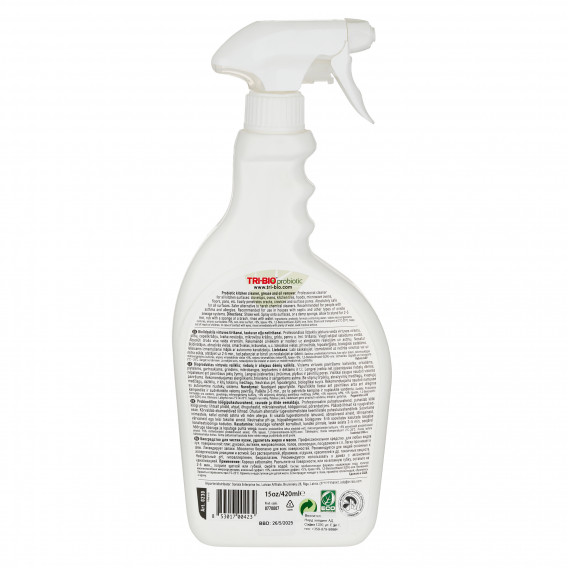 Καθαριστικό για τα λίπη με προβιοτικά, πλαστικό δοχείο με αντλία ψεκασμού, 420 ml. Tri-Bio 384145 2