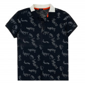 Βαμβακερό κοντομάνικο μπλουζάκι με γιακά και σχέδια με γράμματα, για αγόρι KIABI 384449 