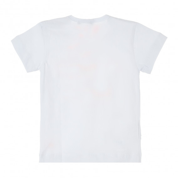 Λευκό μπλουζάκι με χαρούμενη λεζάντα για κορίτσι Yellow Submarine 384478 4