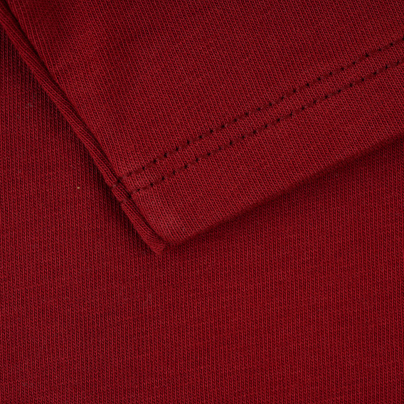 Μακρυμάνικη βαμβακερή μπλούζα σε κόκκινο χρώμα με σχέδιο για κορίτσια Benetton 384485 3