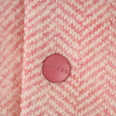 Ροζ πλεκτό μακρυμάνικο φορμάκι με κουμπιά για μωρό Chicco 384532 3